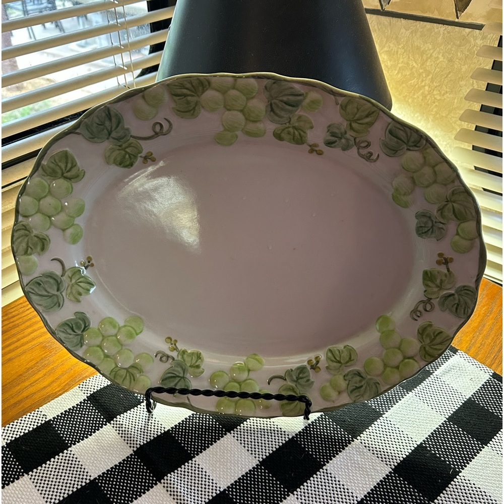 Vintage Poppytrail by Metlox large platter in Grape Arbor pattern. Hard to find!